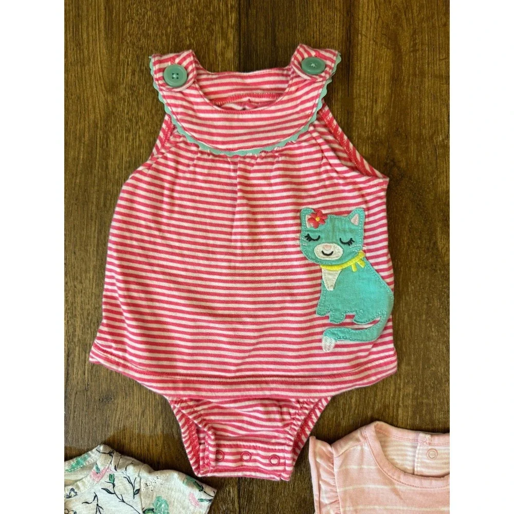 Baby Girl Clothes Lot 3 Months‎ Dresses Rompers Summer Outfits Bundle Cat Bird